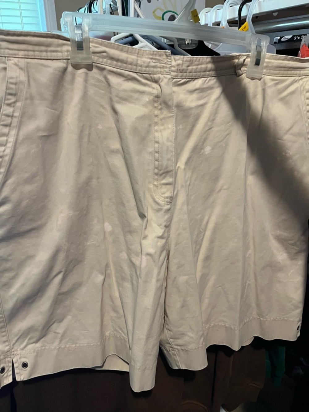 NY Collection Cream Cotton Shorts size 18